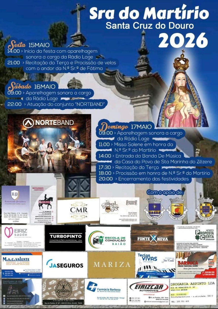 Cartaz de Festas em Honra da Sr.ª do Martírio
