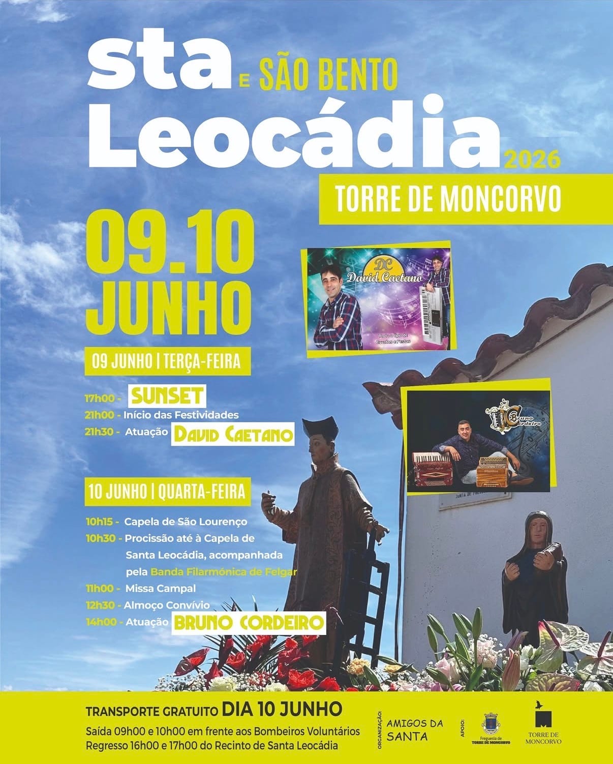 Cartaz de St.ª Leocádia e S. Bento