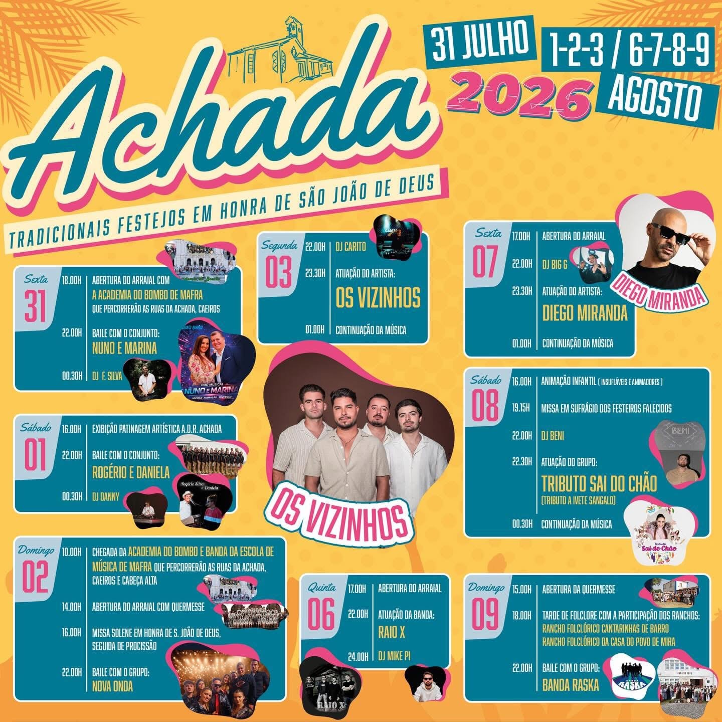 Cartaz de Tradicionais Festejos em Honra de São João de Deus