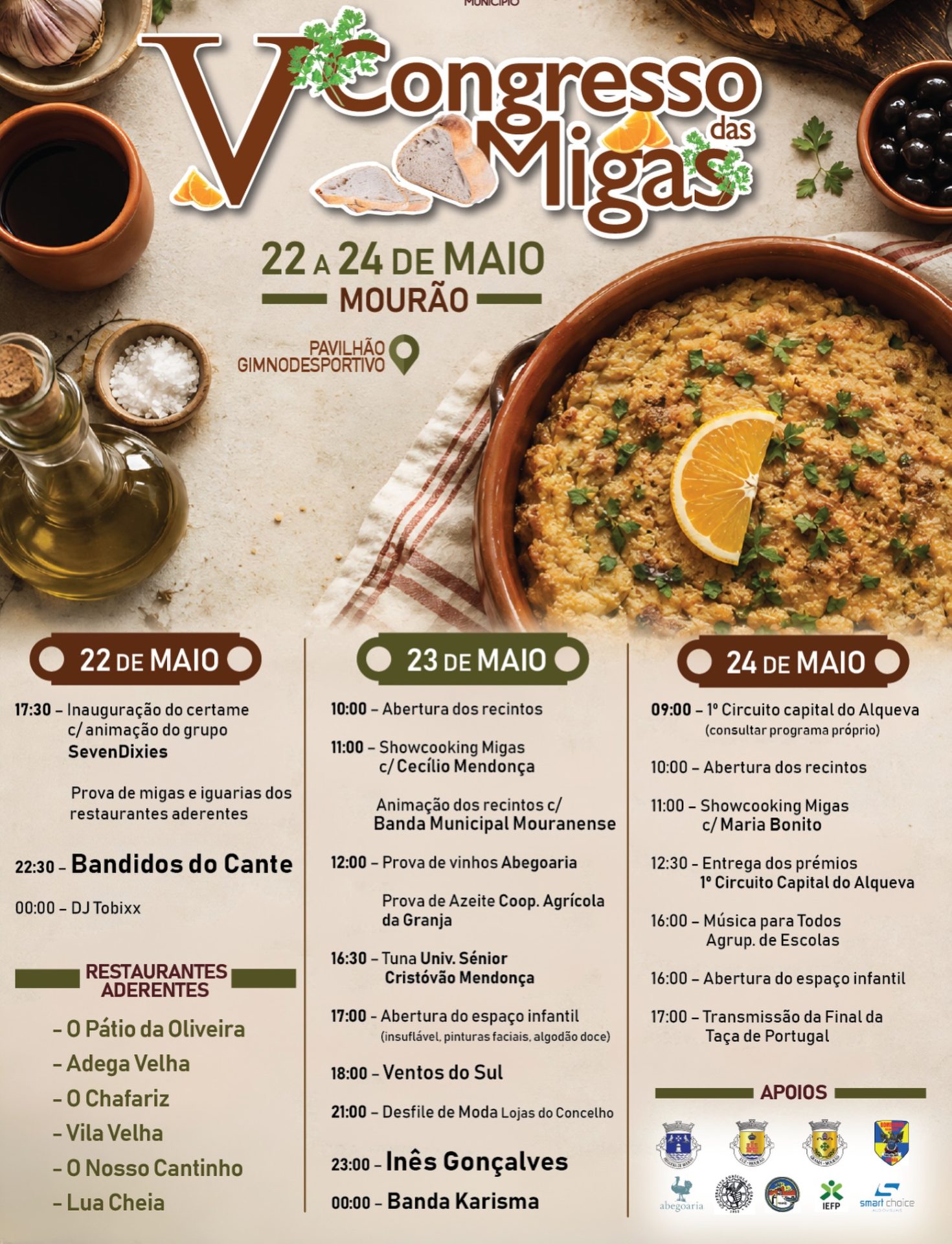 Cartaz de V Congresso das Migas