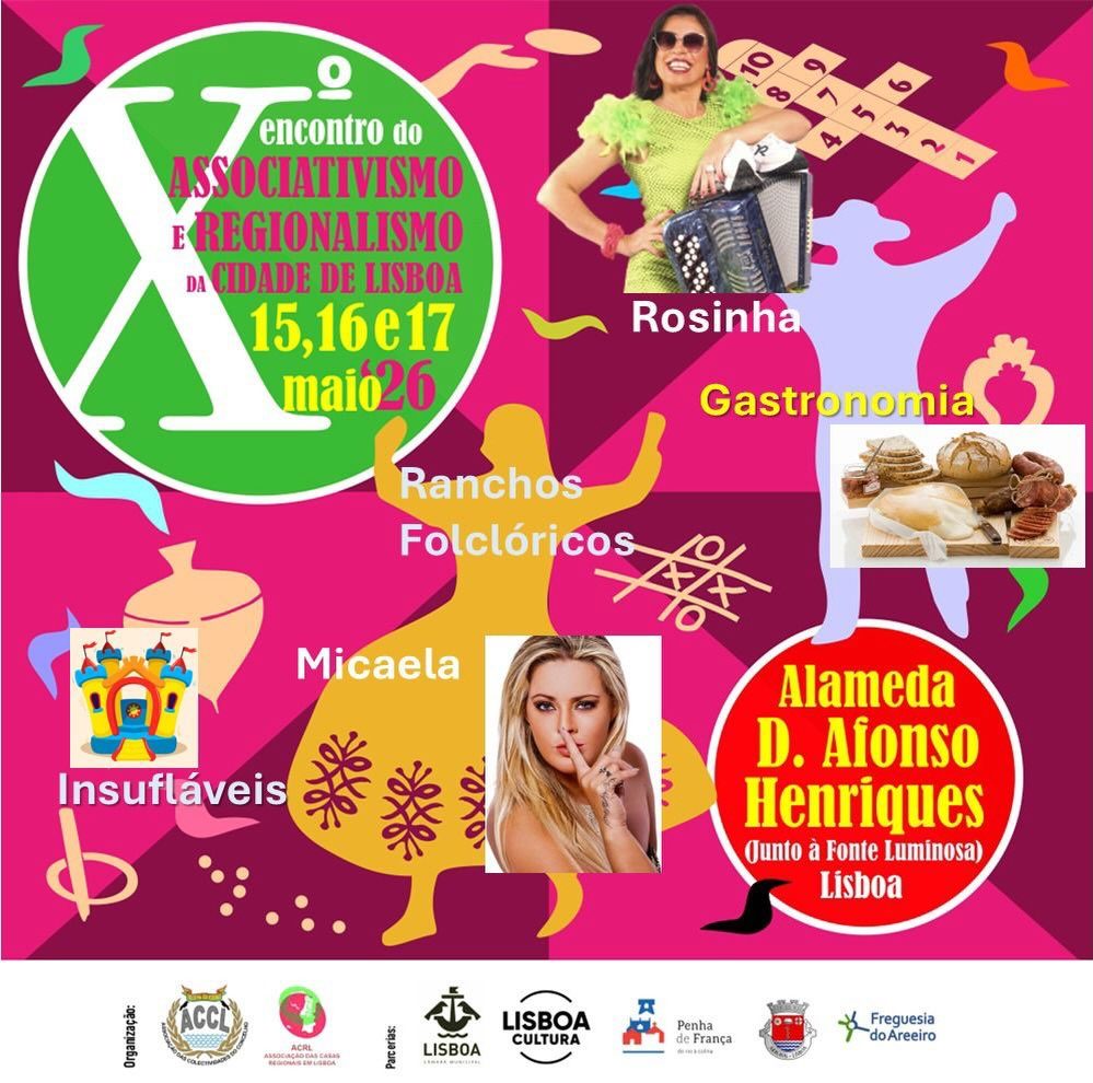 Cartaz de X Encontro do Associativismo e Regionalismo da Cidade de Lisboa