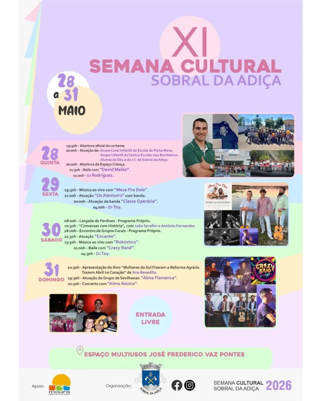 Cartaz de XI Semana Cultural de Sobral da Adiça